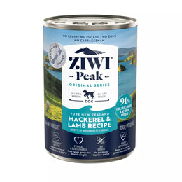 ZiwiPeak lammas ja makrilli koiran märkäruokatölkki.