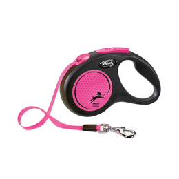 Flexi New Neon 5 m kelatalutin nauhalla M