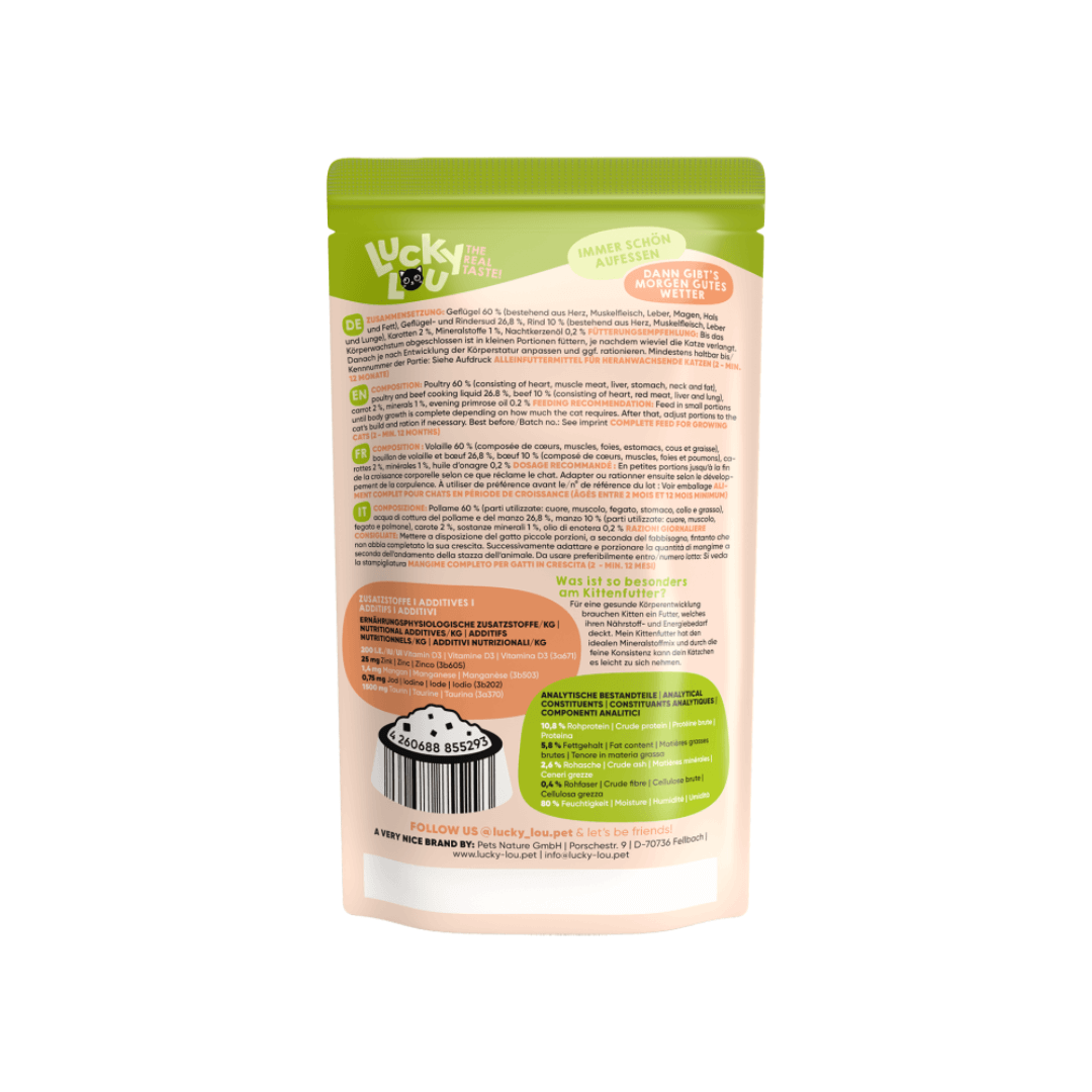 Lucky Lou LS Kitten siipikarja ja nauta 125 g