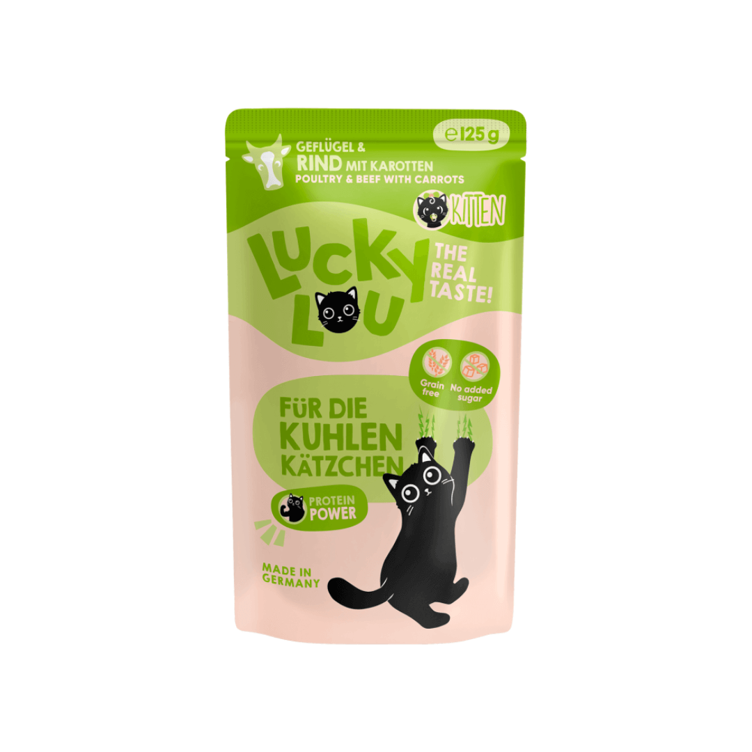 Lucky Lou LS Kitten siipikarja ja nauta 125 g