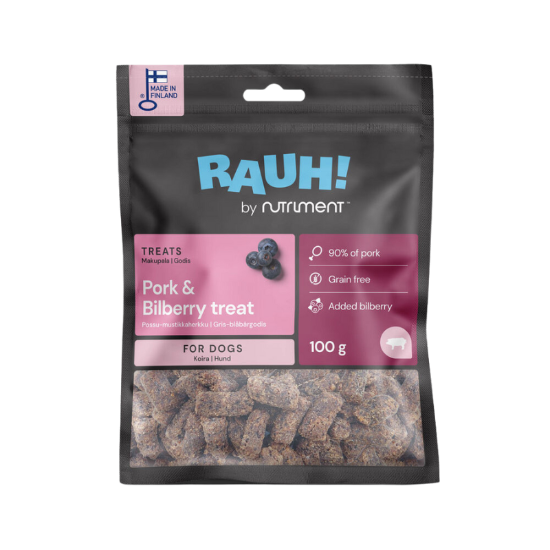 RAUH! Pork-Bilberry Treat possu-mustikkaherkku 100 g