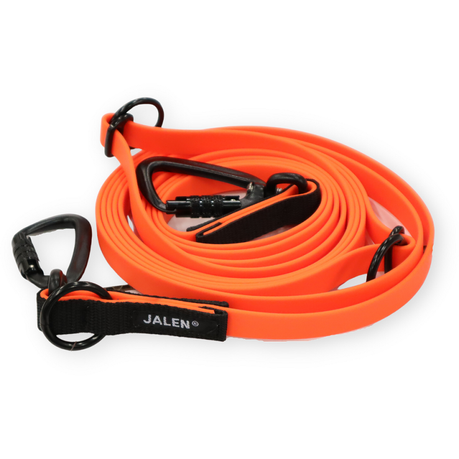 JALEN Twistlock Biothane Monitoimihihna, oranssi 350 cm