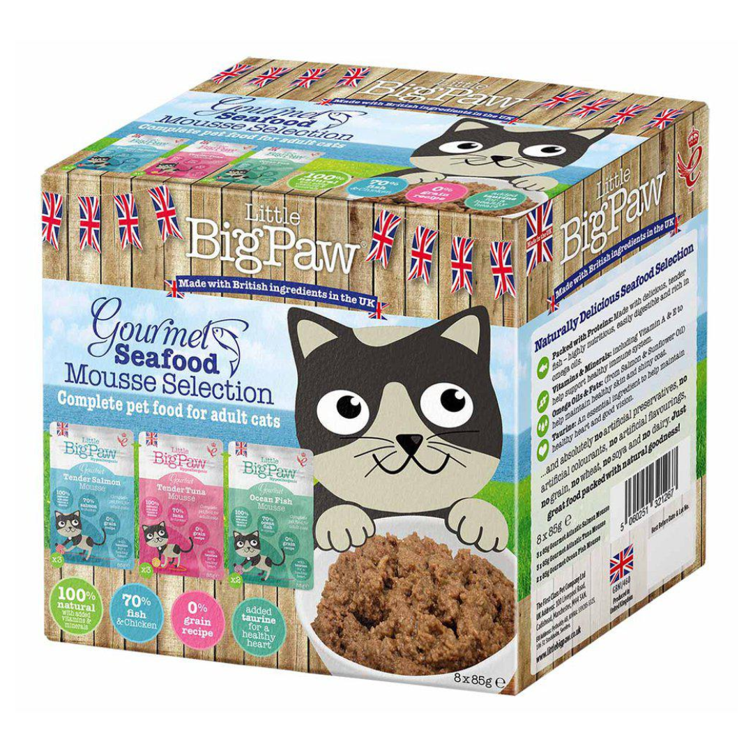 Little BigPaw Gourmet Seafood Mousse 8 x 85 g kissan märkäruokalajitelma