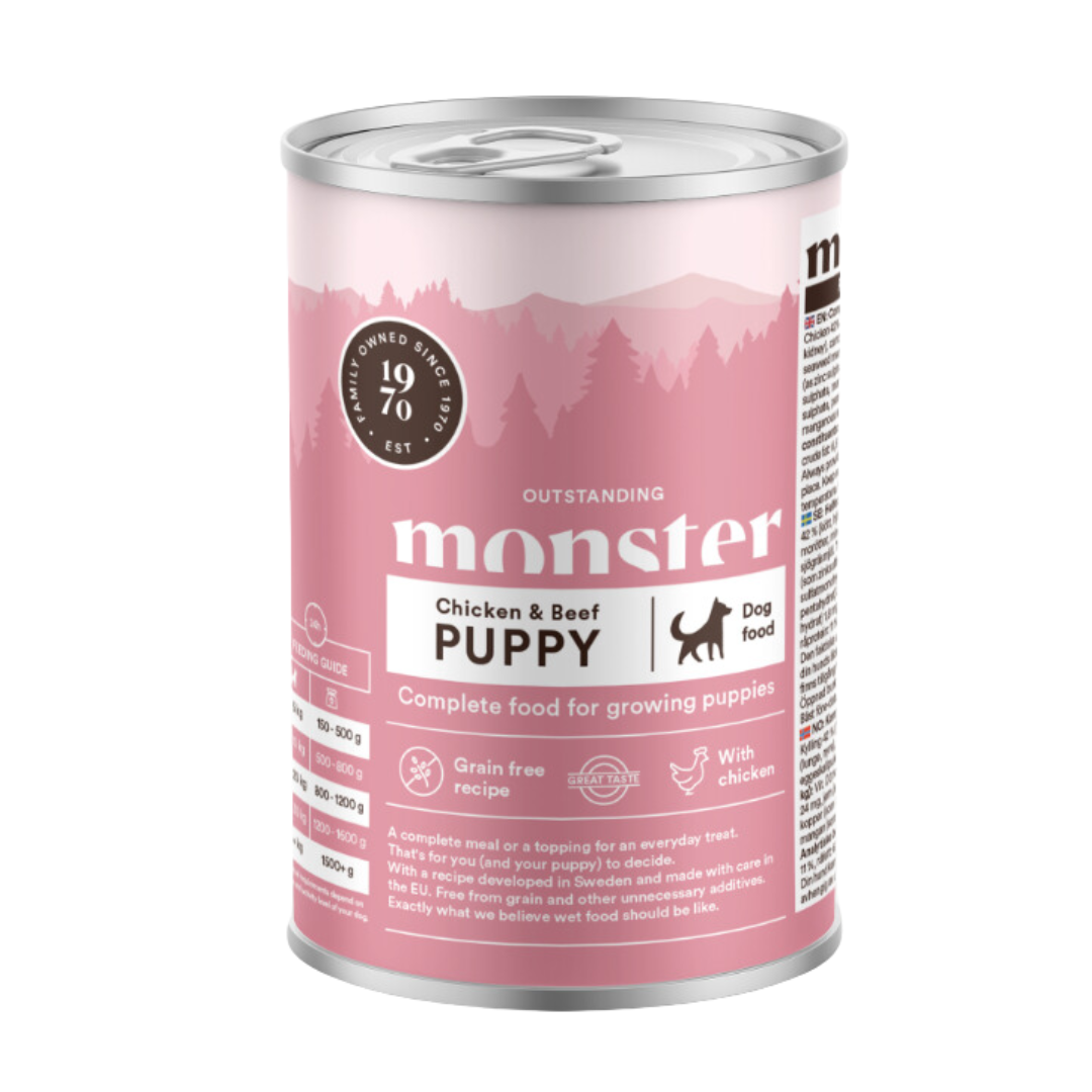Monster Dog Puppy nauta ja kana 400 g