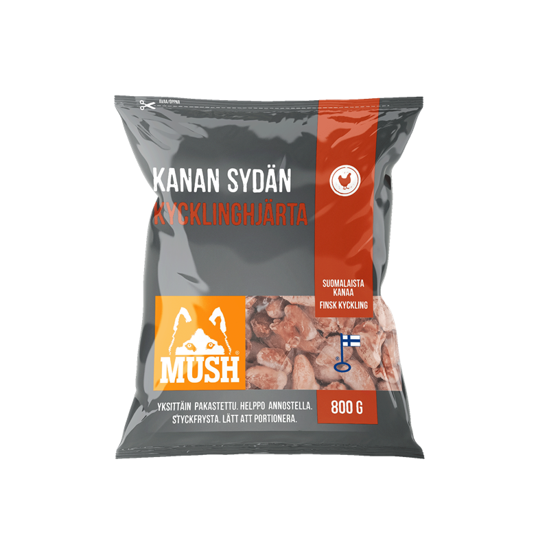 MUSH B.A.R.F. Basic Kanan sydän kokonainen 800 g