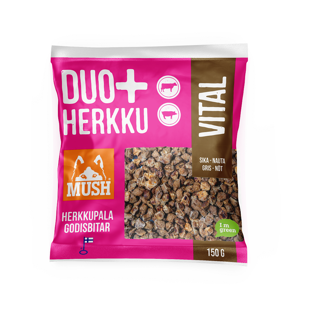 MUSH Duo+ Vital Herkku 150 g koiran makupalat