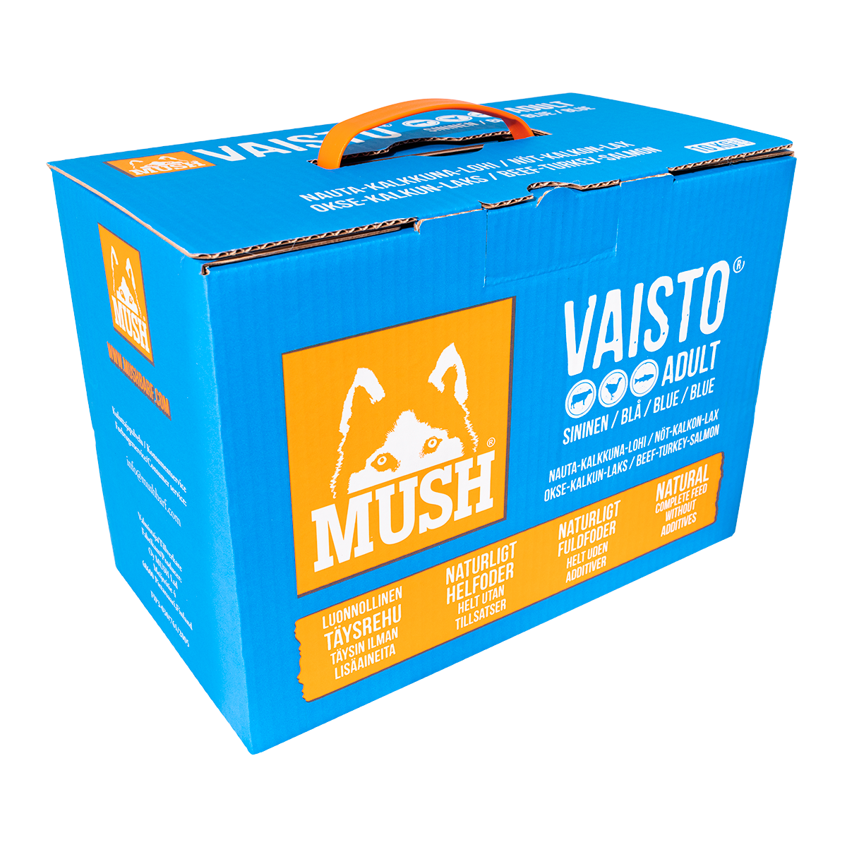 MUSH Vaisto sininen Nauta-lohi-kalkkuna 10 kg