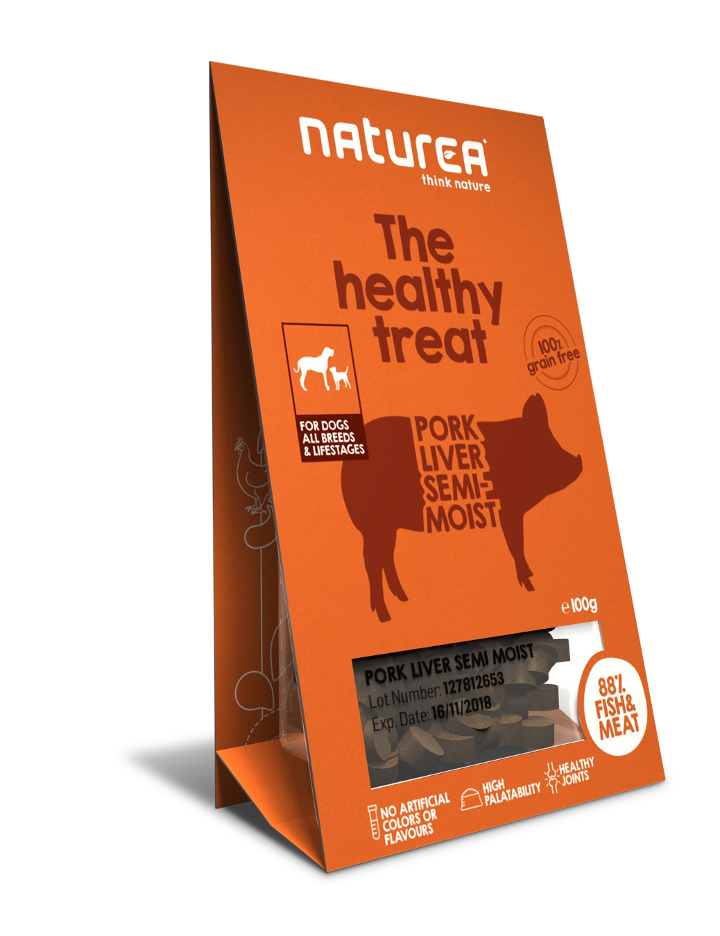 Naturea Treats Pork liver 100 g koiran makupala