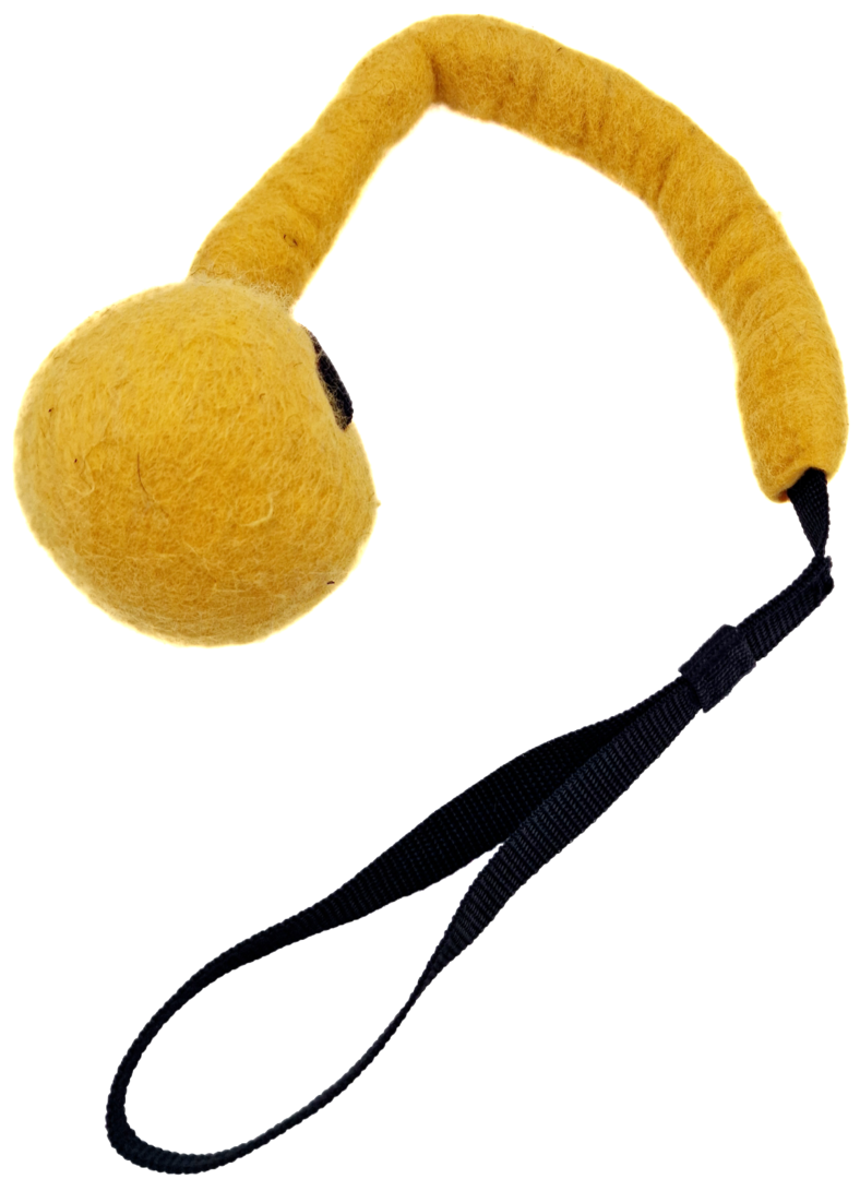 Villa Dog Huovutettu koiran narupallo, keltainen