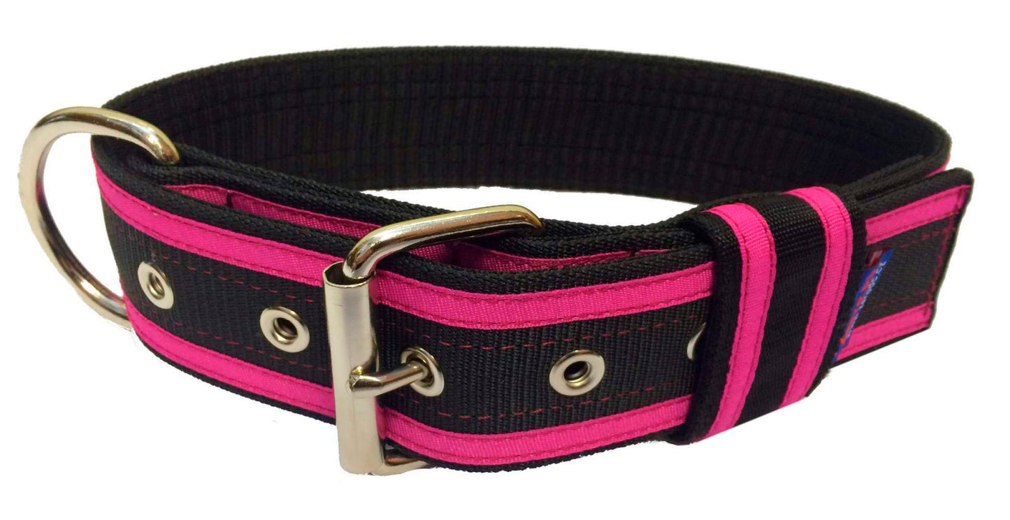 Zero DC GIGA leveä koiran kaulapanta, musta-pinkki