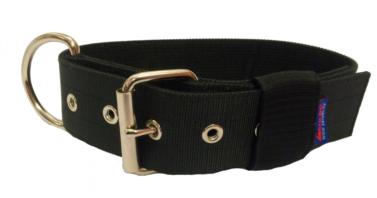 Zero DC GIGA leveä koiran kaulapanta, musta