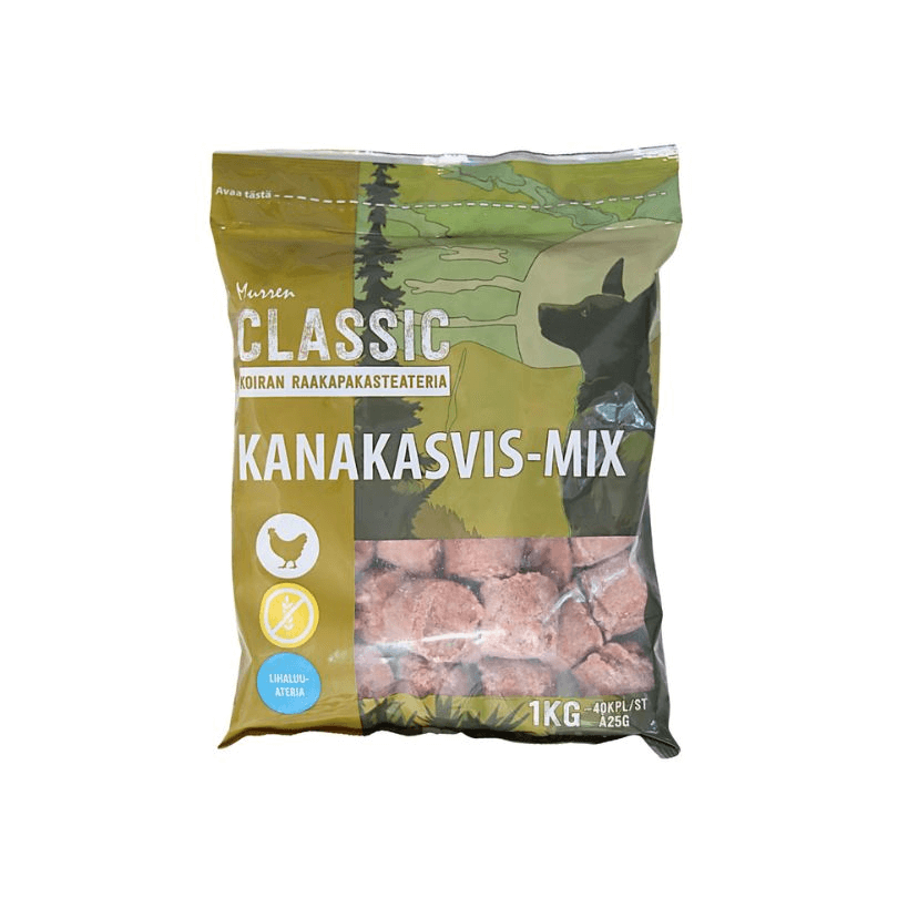 Koiran valmisateriat raakaruokintaan