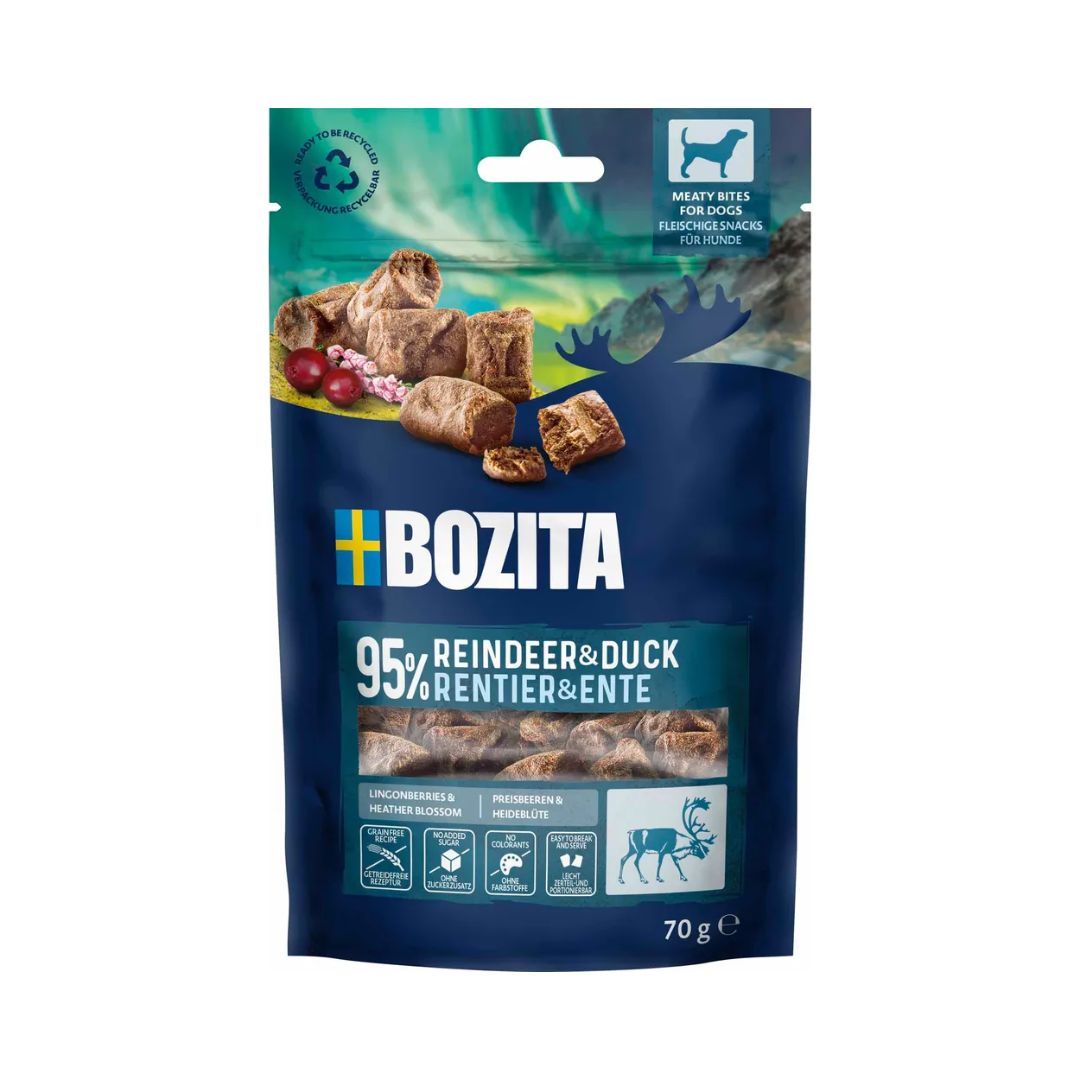 Bozita Snacks Meatybites poro ja ankka 70 g