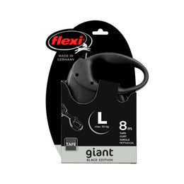 Flexi Giant L 8 m nauhalla, musta