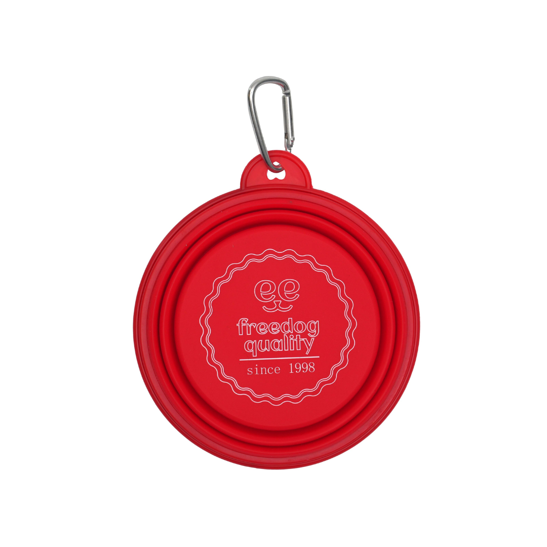 Freedog Matkakuppi 400 ml lemmikille, punainen