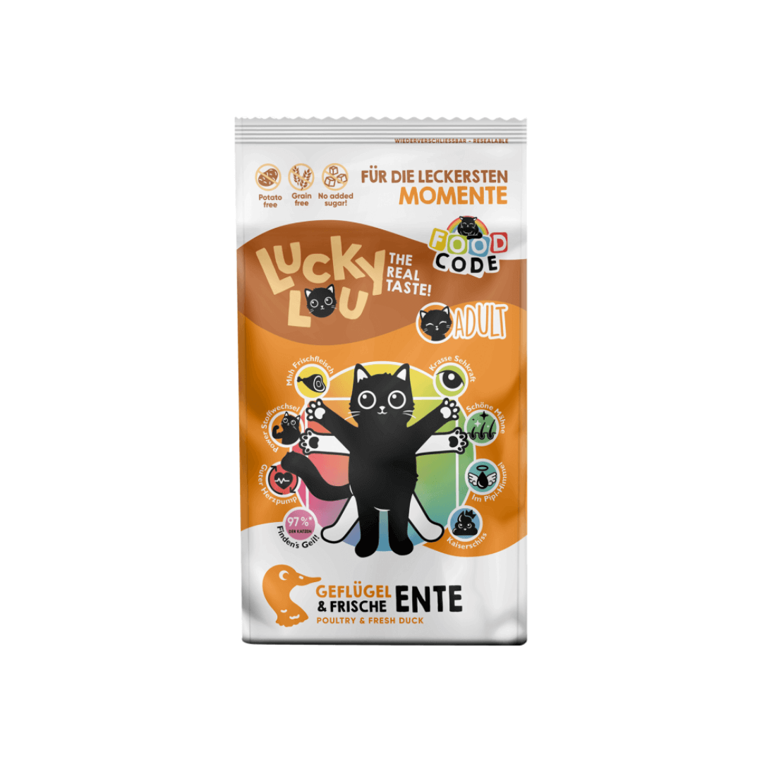 Lucky Lou Adult siipikarja ja ankka kissan kuivaruoka 340 g