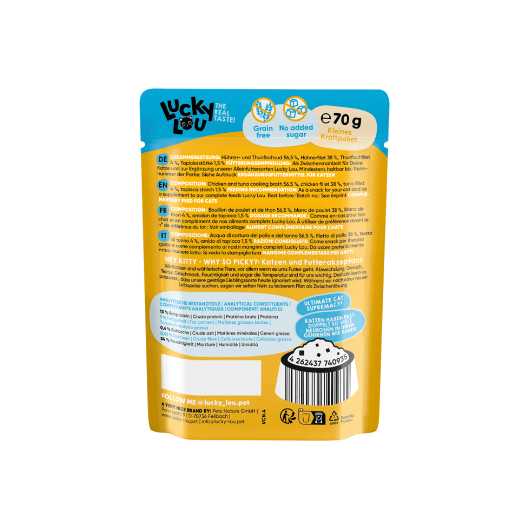 Lucky Lou Extra kana ja tonnikalafilee kastikkeessa 70 g