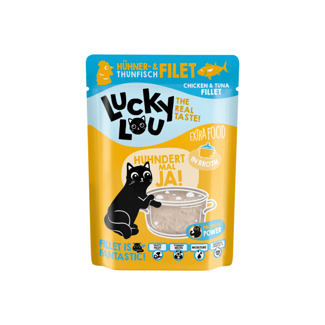 Lucky Lou Extra kana ja tonnikalafilee kastikkeessa 70 g