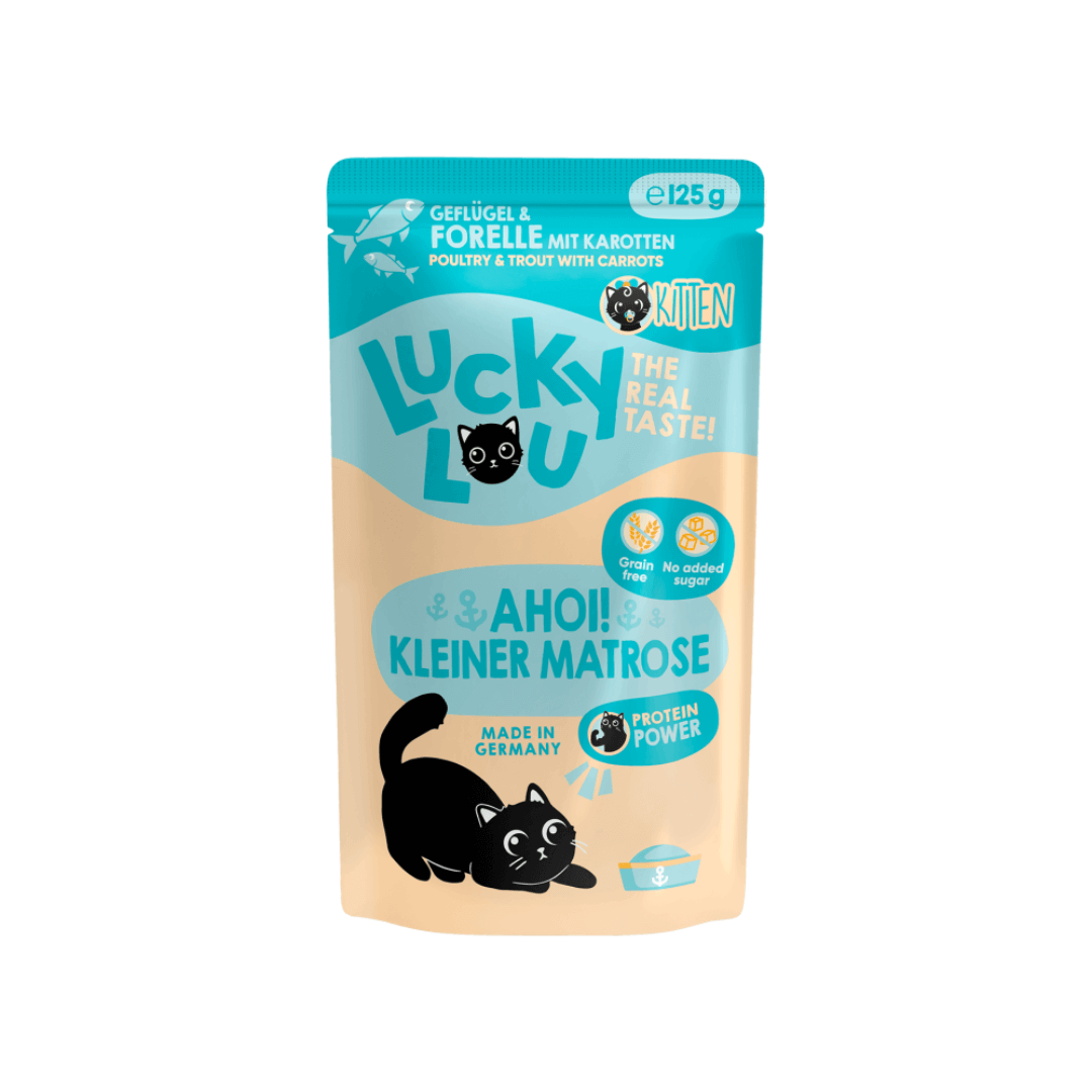 Lucky Lou LS Kitten siipikarja ja taimen 125 g