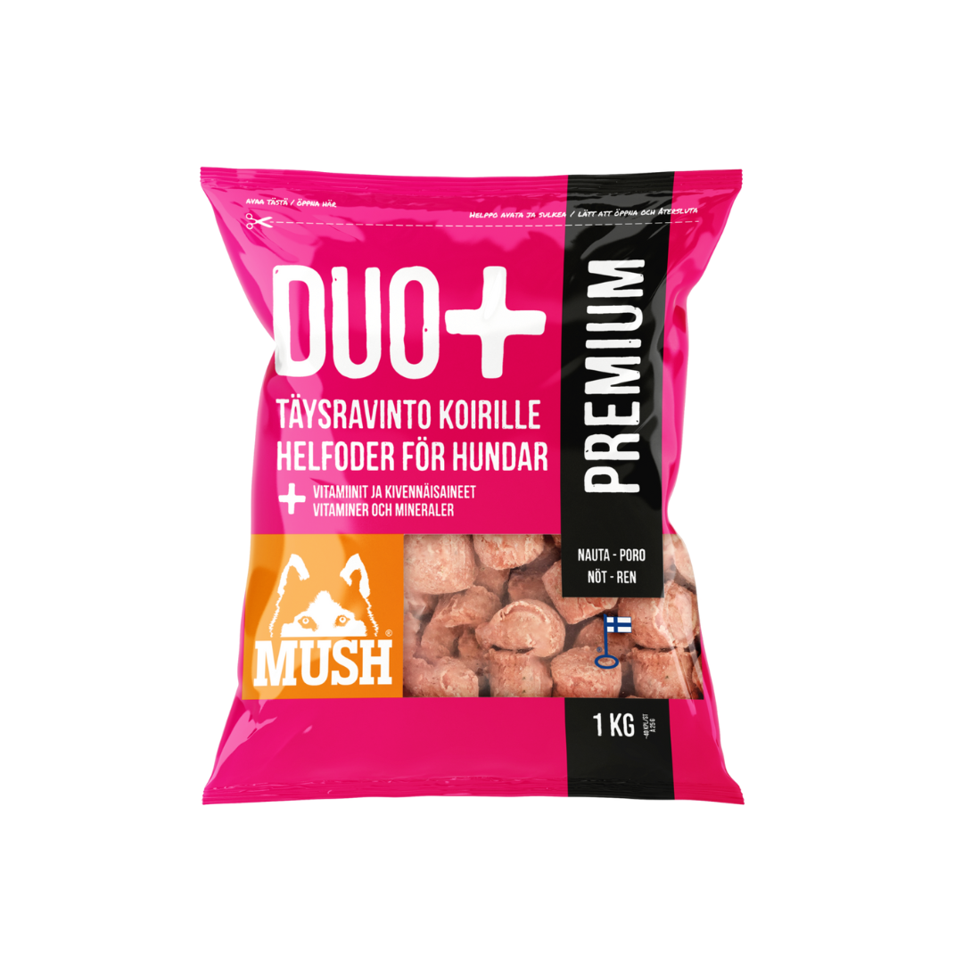 MUSH DUO+ Premium nauta-poro 1 kg