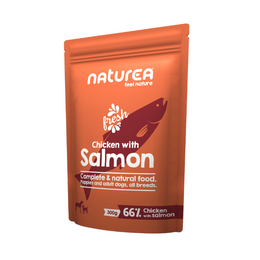 Naturea Dog Kana ja lohi koiran märkäruoka 300 g