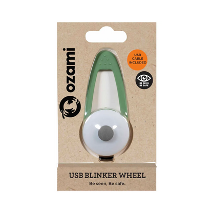 Ozami Wheel koiran vilkkuvalo, vihreä