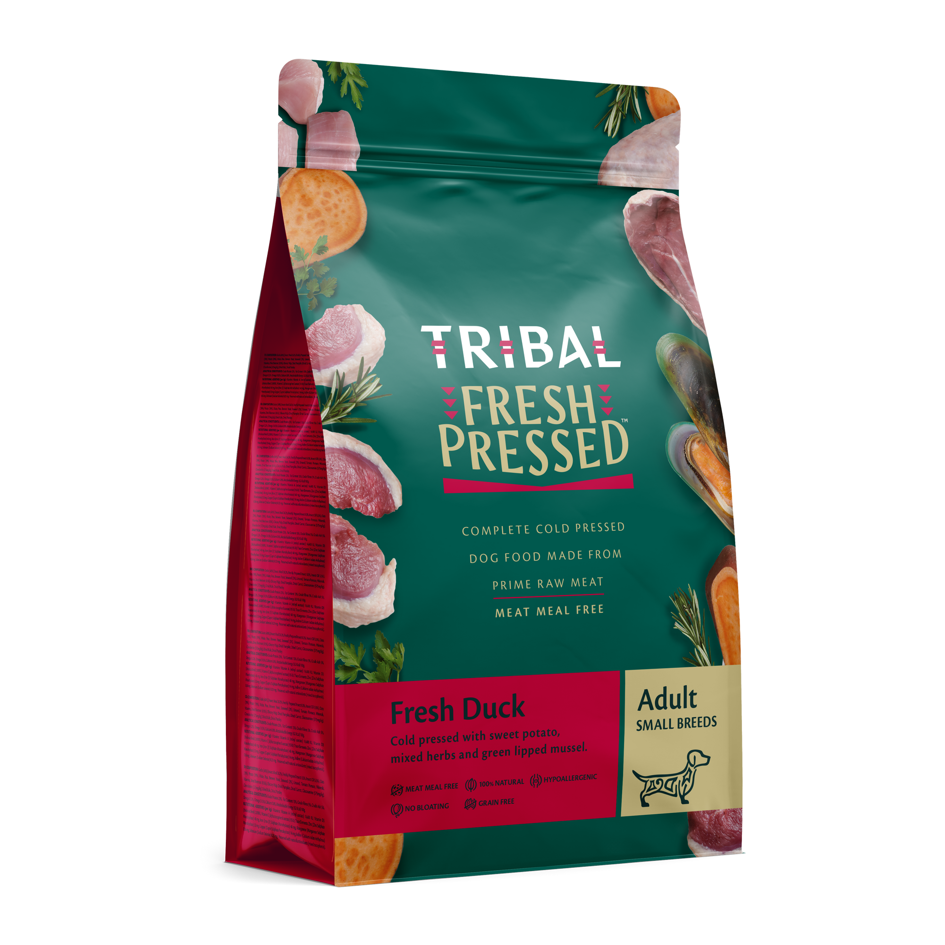 Tribal Fresh Pressed Adult Duck Small Breed kylmäpuristettu kuivaruoka