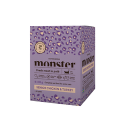 Monster Cat Senior kana-kalkkuna 8 x 85 g