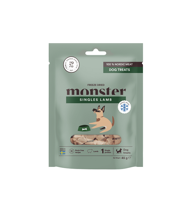Monster Dog lammas pakastekuivatut makupalat 45 g