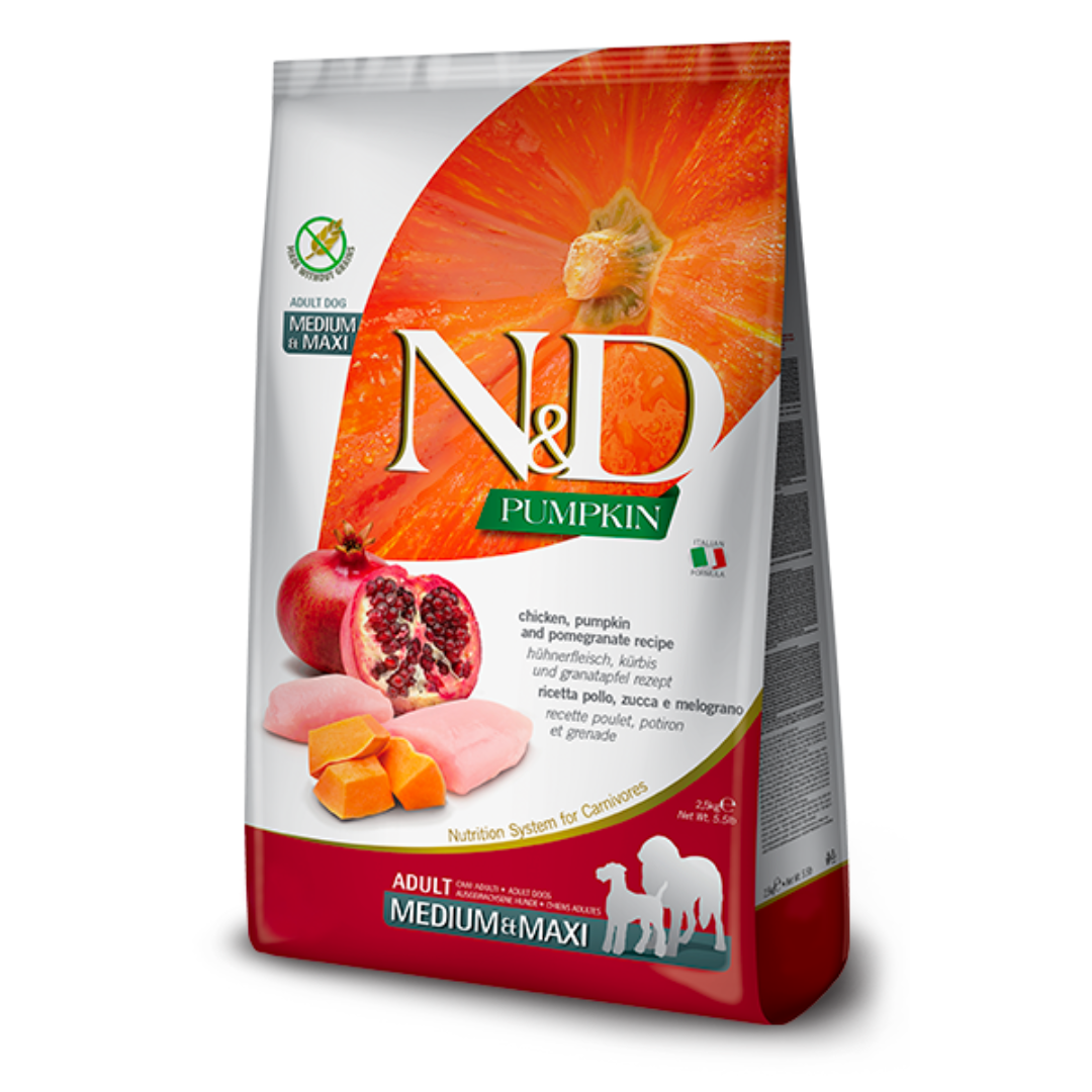 N&D Dog Pumpkin Kana viljaton kuivaruoka 12 kg