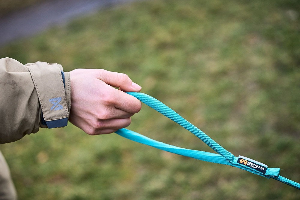 Non-stop dogwear Trekking rope leash köysitalutin, teal