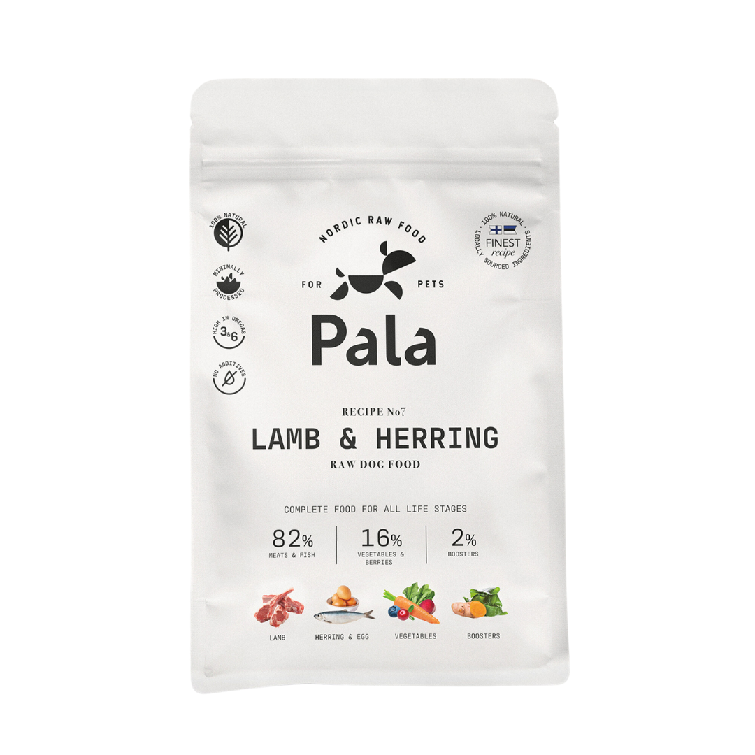 Pala Resepti #7 Lammas ja silli viljaton koiranruoka