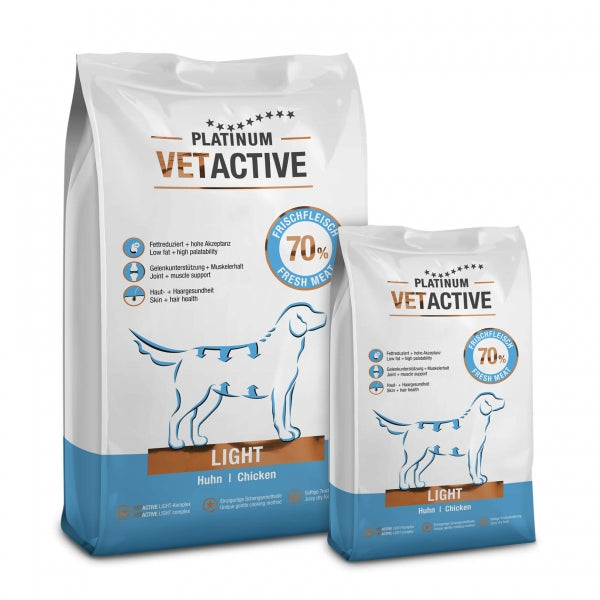 Platinum Vetactive Light puolikostea koiranruoka