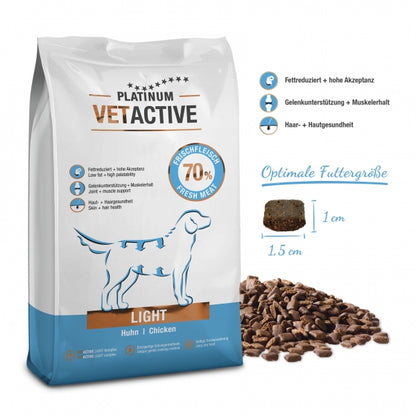 Platinum Vetactive Light puolikostea koiranruoka