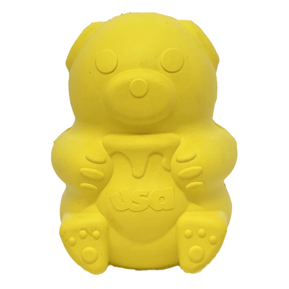 SodaPup Honey Bear täytettävä aktivointilelu lemmikille, keltainen